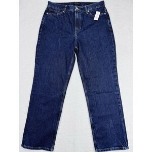 Banana Republic Premium Denim Women's High-Rise Straight Jeans‎ Blue 31P. $119